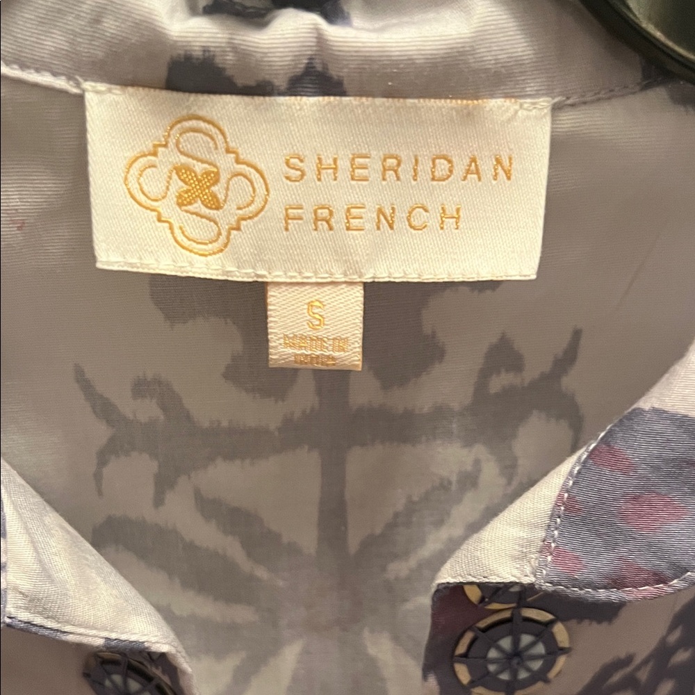 SHERIDAN FRENCH Rhodes Dress Denim Floral Ikat - Picture 3 of 6